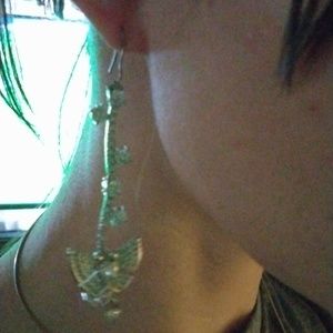 Hand made silver butterfly earrings